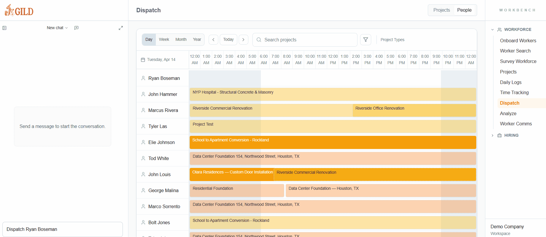 Forge — manage workforce operations from a single chat interface